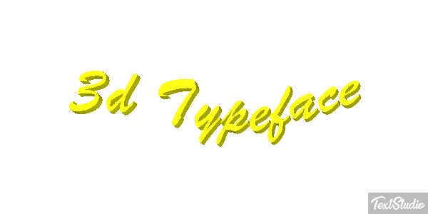 3d Typeface Efeito do texto