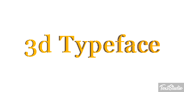 3d Typeface Efeito do texto