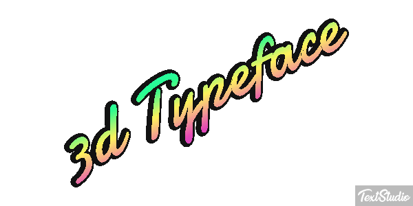 3d Typeface Efeito do texto