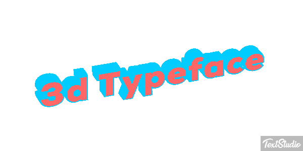 3d Typeface Efeito do texto