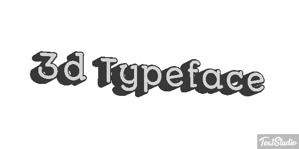 3d Typeface Efeito do texto