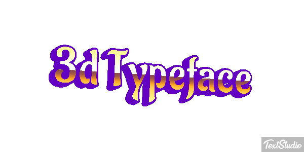 3d Typeface Efeito do texto