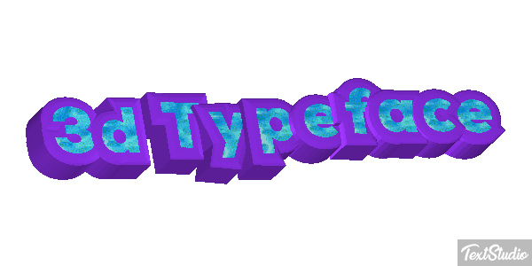 3d Typeface Efeito do texto