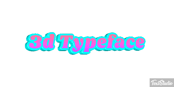 3d Typeface Efeito do texto