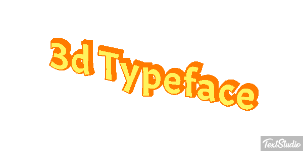 3d Typeface Efeito do texto