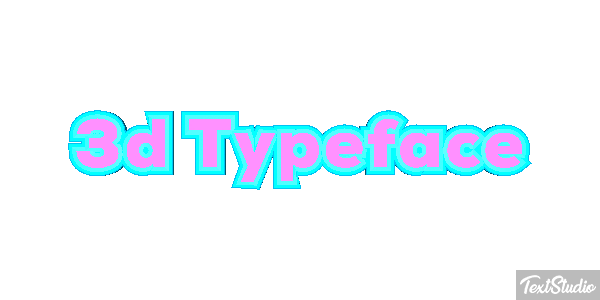 3d Typeface Efeito do texto