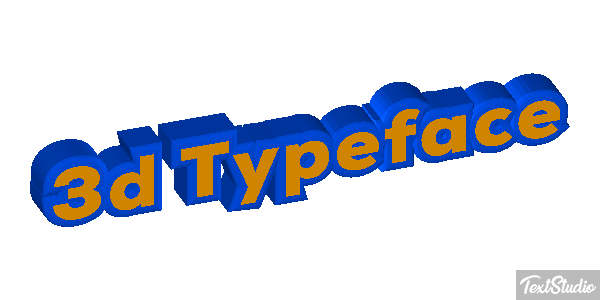 3d Typeface Efeito do texto