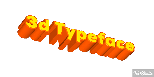 3d Typeface Efeito do texto