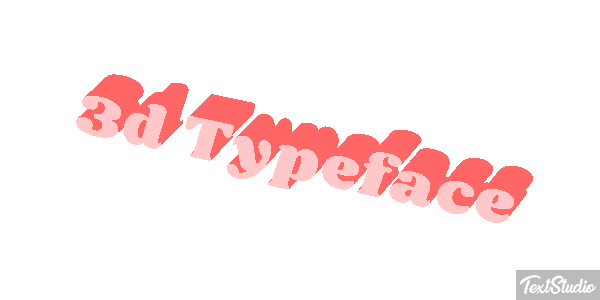 3d Typeface Efeito do texto
