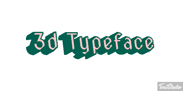 3d Typeface Efeito do texto
