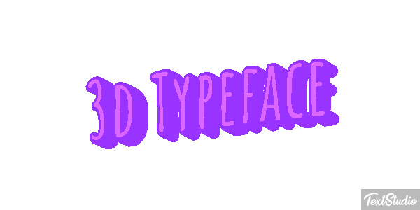 3d Typeface Efeito do texto