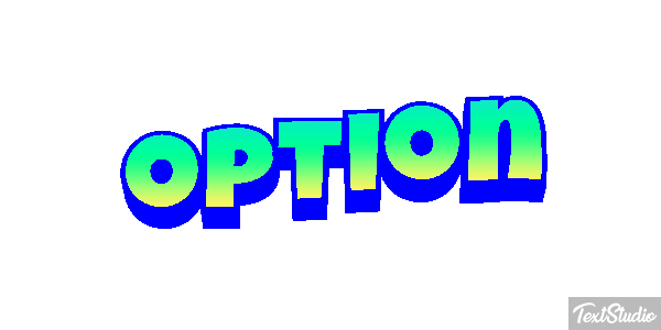 Option Text effect