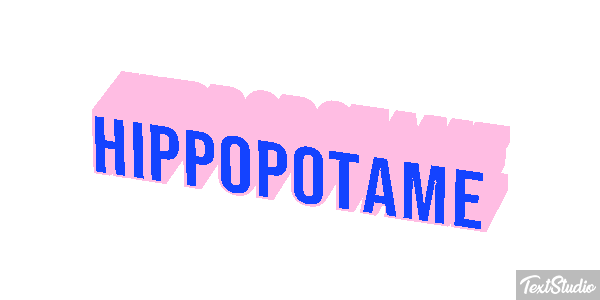 Hippopotame Effet de texte