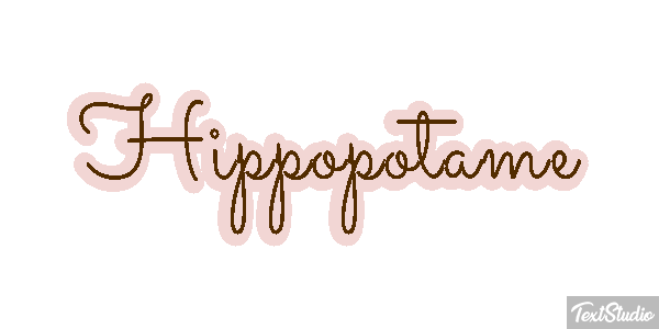 Hippopotame Effet de texte