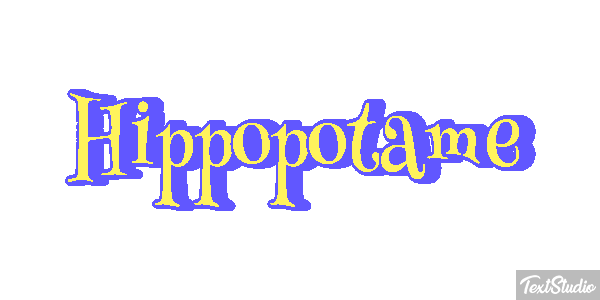 Hippopotame Effet de texte