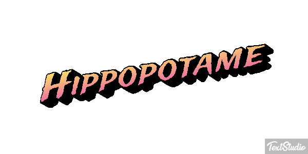 Hippopotame Effet de texte