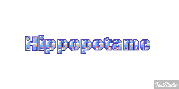 Hippopotame Effet de texte