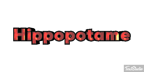 Hippopotame Effet de texte