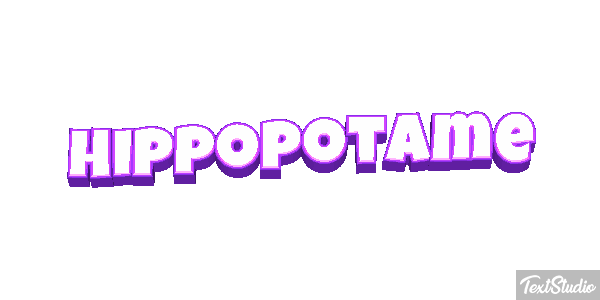 Hippopotame Effet de texte