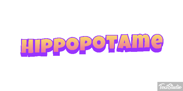 Hippopotame Effet de texte