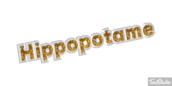 Hippopotame Effet de texte