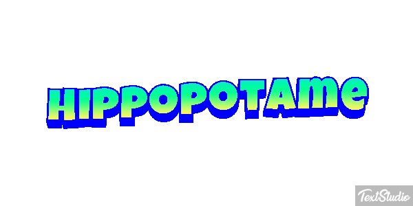 Hippopotame Effet de texte