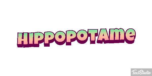 Hippopotame Effet de texte