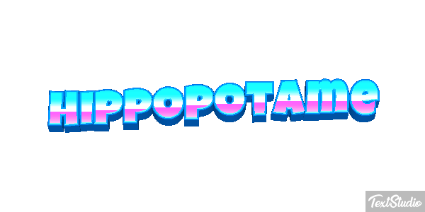 Hippopotame Effet de texte
