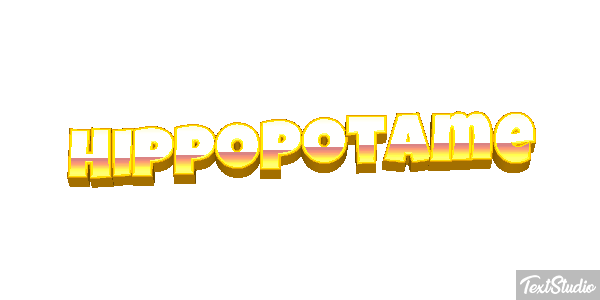 Hippopotame Effet de texte