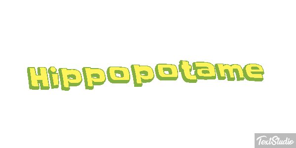 Hippopotame Effet de texte