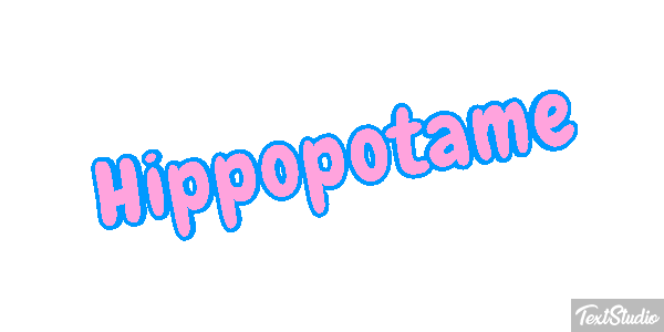 Hippopotame Effet de texte