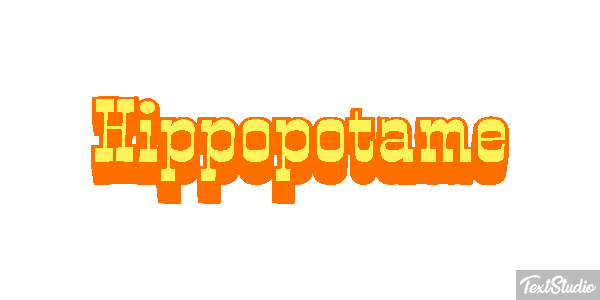 Hippopotame Effet de texte