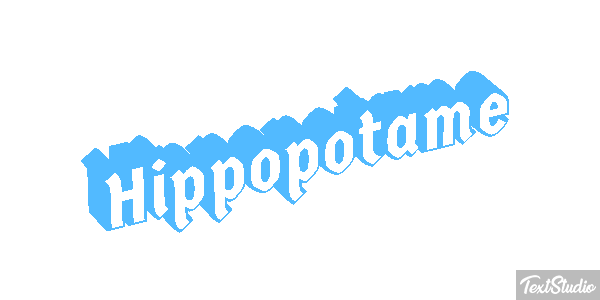 Hippopotame Effet de texte