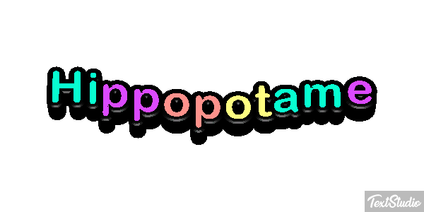 Hippopotame Effet de texte