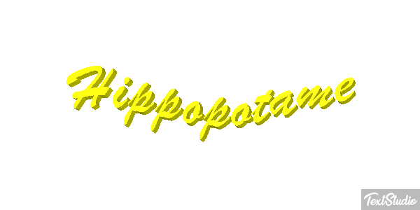 Hippopotame Effet de texte