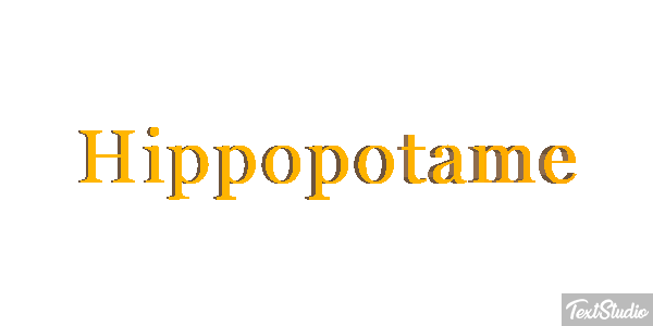 Hippopotame Effet de texte