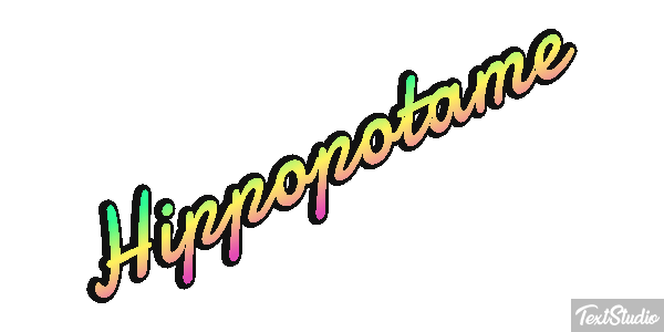 Hippopotame Effet de texte