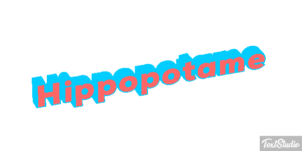 Hippopotame Effet de texte