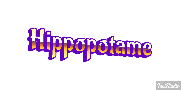 Hippopotame Effet de texte