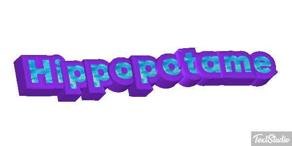 Hippopotame Effet de texte