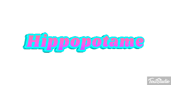 Hippopotame Effet de texte