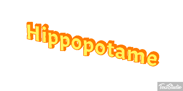 Hippopotame Effet de texte