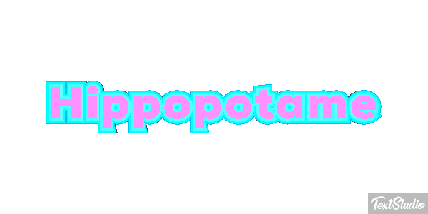 Hippopotame Effet de texte