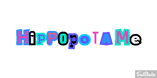 Hippopotame Effet de texte
