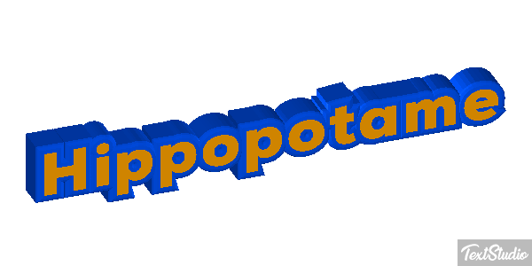 Hippopotame Effet de texte