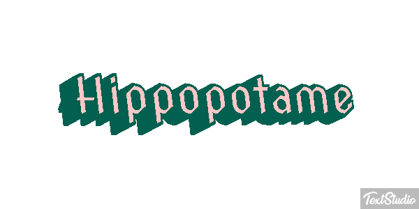 Hippopotame Effet de texte