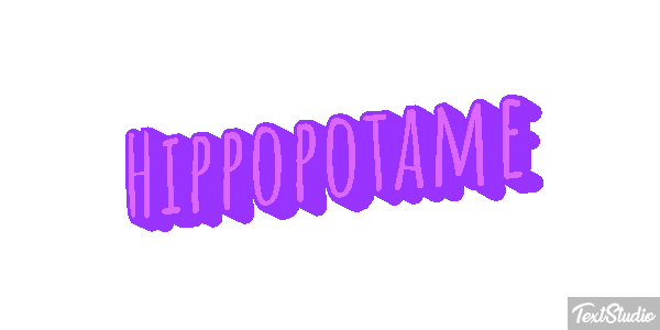Hippopotame Effet de texte