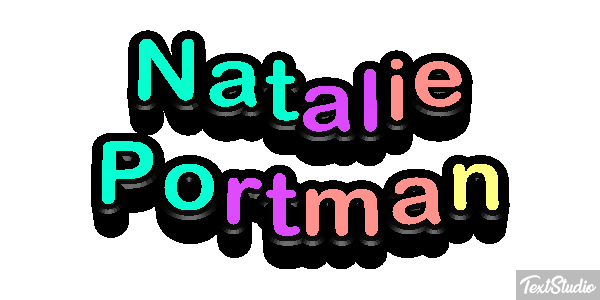 Natalie Portman テキスト効果