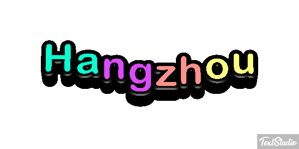 Hangzhou テキスト効果