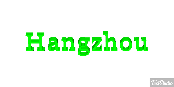Hangzhou テキスト効果